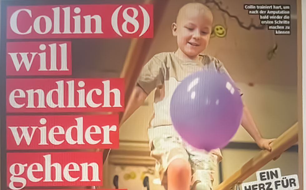 Ein spannender Artikel über Collins Geschichte in der Bild